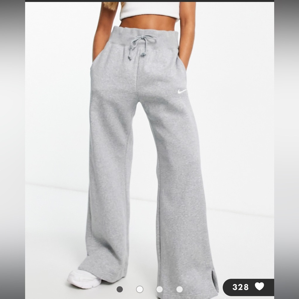 Nike Phoenix Fleece wide sweatpants in gray